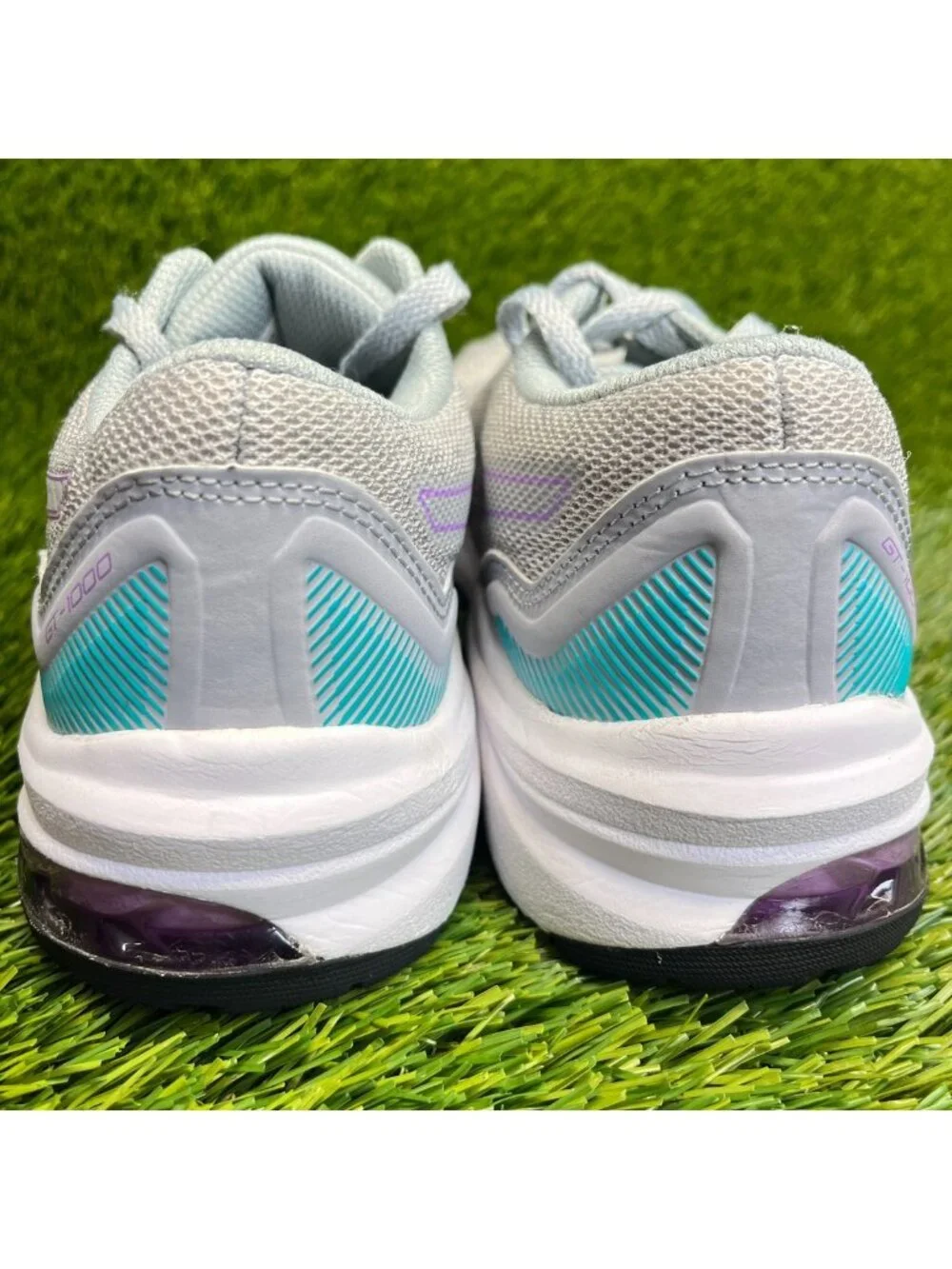 Asics GT-1000 11 Girls Size 5.5Y Gray Purple Athletic Running Shoes Sneakers